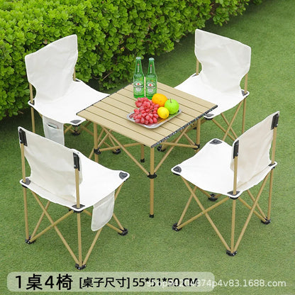 Outdoor Folding Table, Egg Roll Table, Stall, Convenient Camping Table And Chair Set, Picnic Chair Full Set Of Equipment
