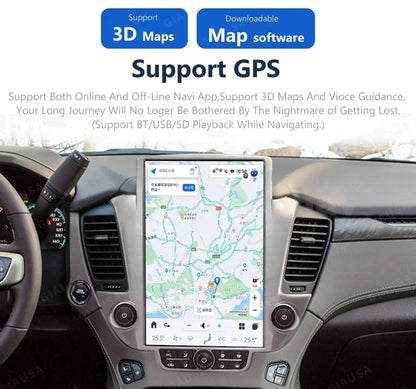 14.5 Inch Vertical 2K Screen For GMC Yukon / Chevroler Tahoe Suburban2014-2020 Car Android 13 Radio Head unit Multimedia Carplay