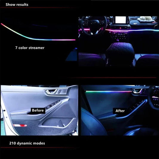 17 in 1 Symphony Ambient Lighting for BMW X3 F25 G01 X4 F26 G02 2018-2022 Car Interior Acrylic Guide Fiber Strips by APP Control