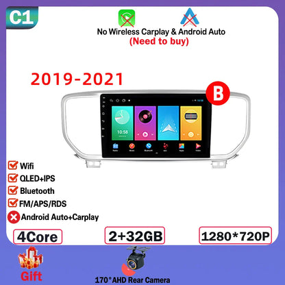 Android  For KIA Sportage 4 2016-2018 2019-2021 Multimedia Video Player Navigation GPS Stereo Wireless Carplay DSP WIFI NO 2DIN
