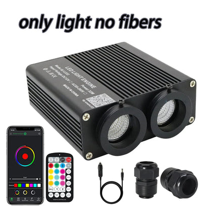 32W Dual color RGBW  Car Starry Sky Ceiling Light kit Car accessories Interior APP Music Car Roof Stars Fiber Optic Light