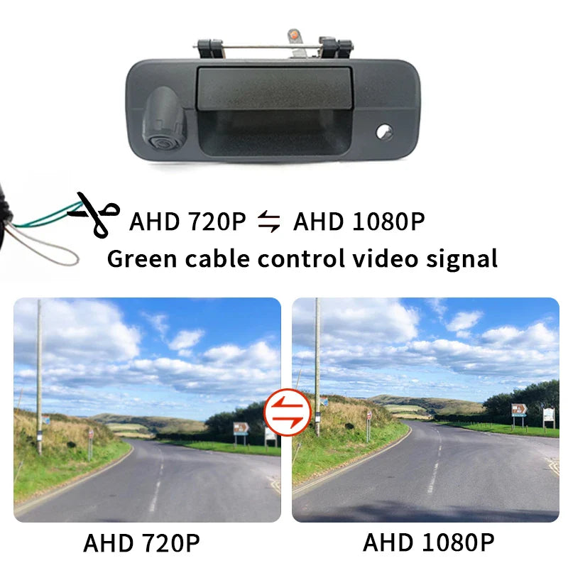 AHD 1080P NTSC Pickup Truck Tailgate Handle Rear View Reverse Camera For Totyota Tundra 2007-2013 Waterproof Backup Camera