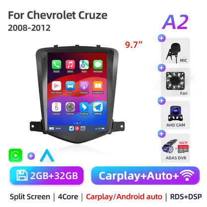 2Din Car Radio For Chevrolet Cruze J300 2008 2009-2012 Stereo Multimedia Video Player Navigation GPS Carplay 4G Android 11