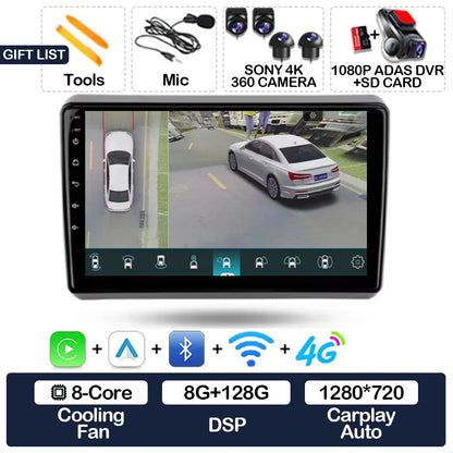 Android 15 Car Radio For Dodge Dart 2012 - 2016 BT Head Unit 4G WIFI Qualcomm GPS NAVI 2DIN Multimedia Video Player QLED LTE 5G