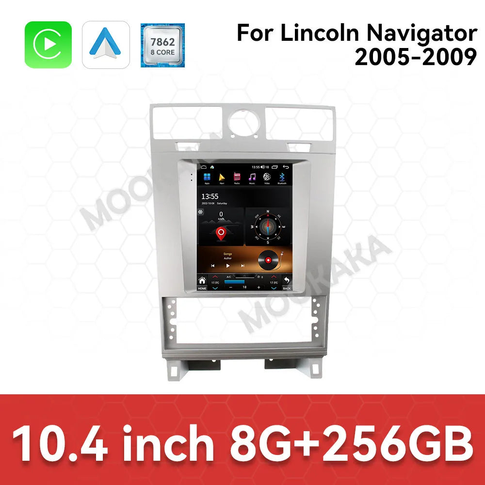 For Lincoln Navigator 2005 - 2009 Car Radio Multimedia Player Wireless Carplay Android Auto Autoradio Stereo GPS Navi Head Unit