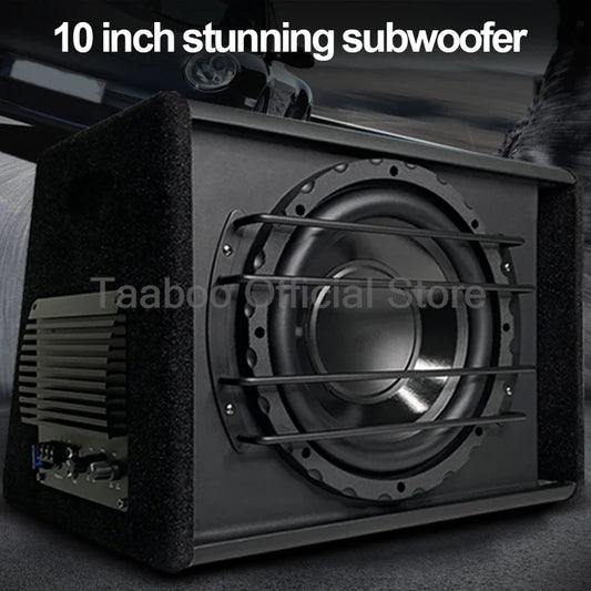 10 Inch 12V Super Subwoofer 800W High Power Car Speaker Car Audio Processor Fever DIY Car Active Amplifier Speaker Modification