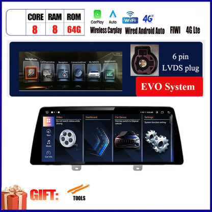 For BMW X3 G01 X4 G02 2018 2019 Car Carplay 12.3 Inch Android Touch Screen Monitor Stereo Speakers Radio Multimedia Player Auto