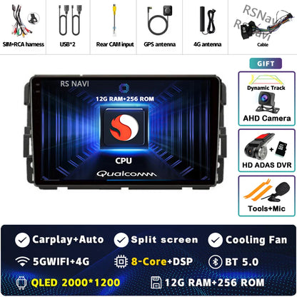 Android 14 Carplay Car Radio for Chevrolet Silverado Impala GMC Yukon Acadia Sierra Multimedia Video Player Navigation Stereo BT