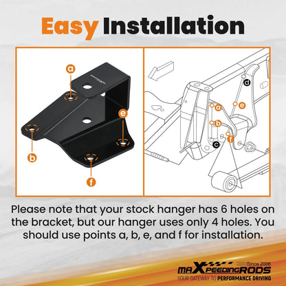 2" Rear Axle Drop Hangers For Chevrolet GMC 1500 Pickup 2WD 1999-2006