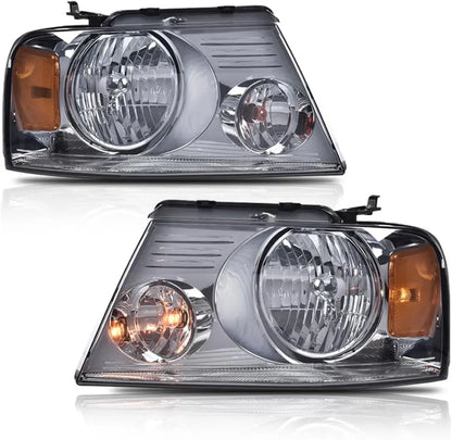 Headlights Compatible with 2004-2008 Ford F150/2006-2008 Lincoln Mark LT (NOT For 2004 F150 Heritage/Flareside Beds Models) Left