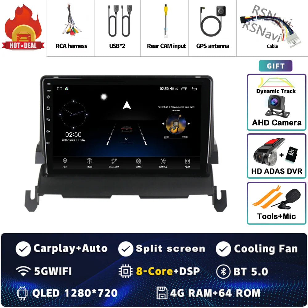 Android 14 CarPlay Car Radio for Dodge Journey 2009 2010 2011 2012 Multimedia Navigation GPS Stereo Auto video Head Unit 2 DIN