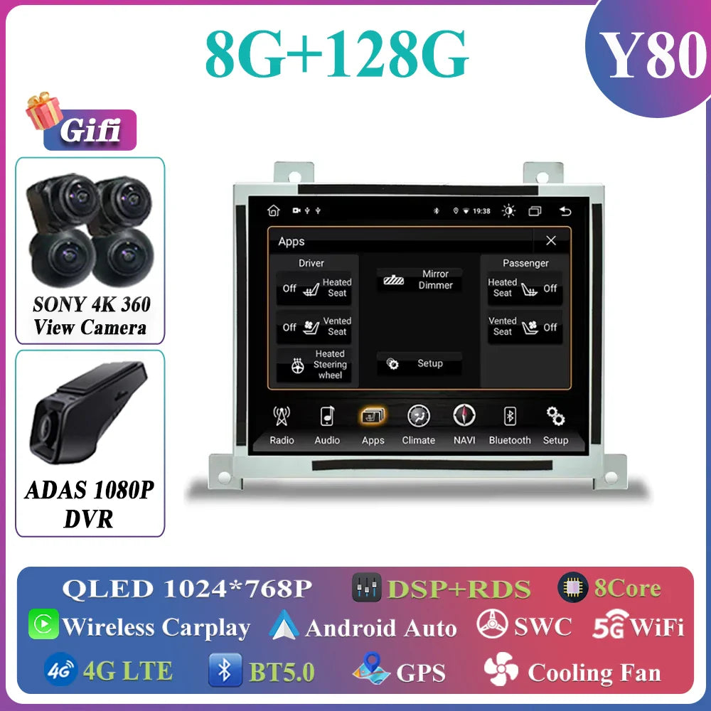 8.4 inch Android Car Stereo Radio For Dodge Charger Challenger 2015-2019 Replacement Wireless Carplay and Android Auto Headunit