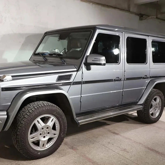 For Mercedes Benz G class w463 G63 side molding trim for G350 G400 G500 G55 G63 G65 black side molding trim kit with B logo