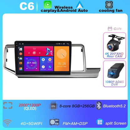 Android 14 Car Radio for Honda Stepwgn 2.0 RK 2009-2013-2015 Multimedia Video GPS Player BT Carplay 2din Navigation NO 2din