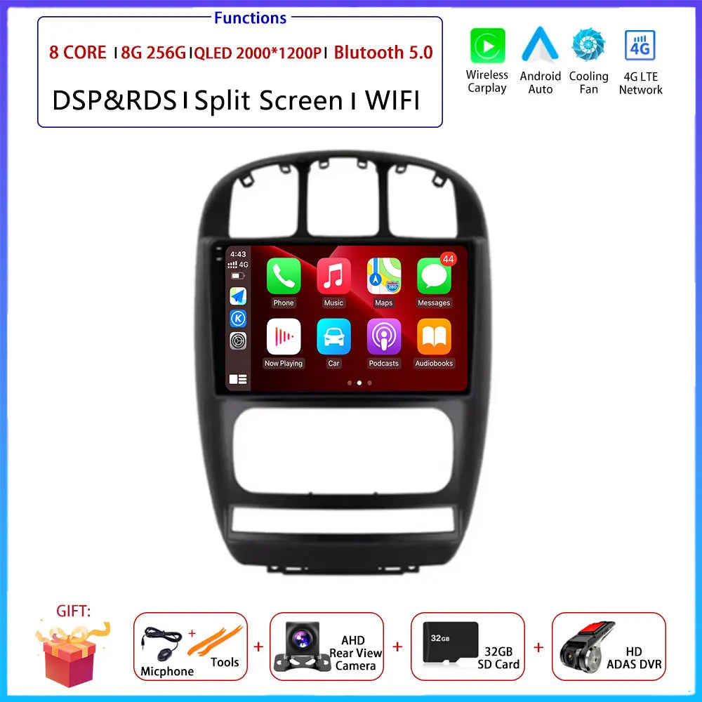 for Chrysler Voyager RG RS Town & Country RS 2000 - 2007 Android Auto Carplay Car Radio Multimedia Player GPS Navi DSP Stereo