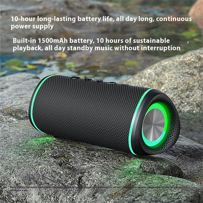 Portable Bluetooth speaker, outdoor adventure, RGB lighting, 16W power supply, IPX5 waterproof - your perfect audio companion