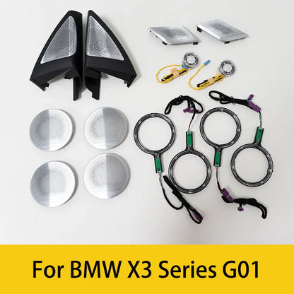 11-Color LED Speaker Covers for BMW X3/X4 G01/G02 - Hi-Fi Audio Upgrade with Ambient Lights