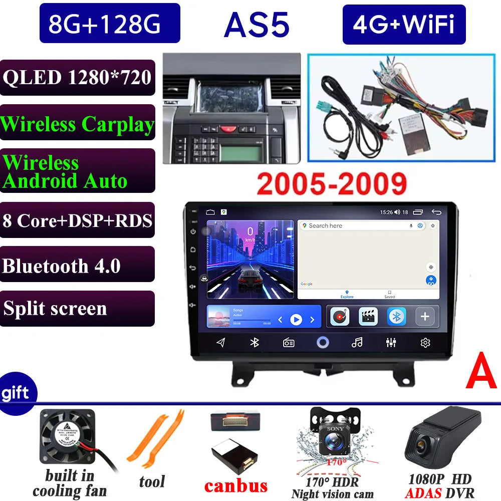 Car Radio Carplay For Land Rover Range Rover Sport 2005-2013 Navigation GPS Android Auto Multimedia Player 4G Wifi No 2din DVD