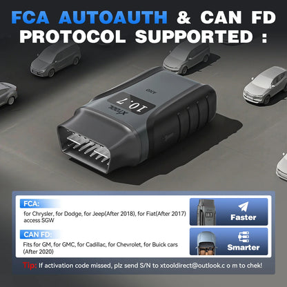 XTOOL Anyscan A30D BT OBD2 Scanner Full System 16+ Service Bidirectional Scan Tools Lifetime Free Update CAN FD FCA Andriod IOS