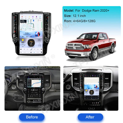 12.1 " Android Auto Carplay For Dodge Ram 1500 2500 3500 4500 2008-2019 2020 2021 2022 2023 2024 Car Radio Multimedia Head Unit