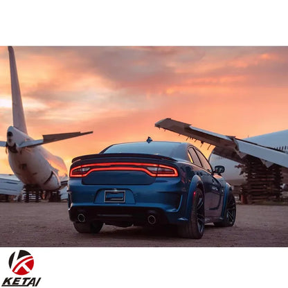 WB Style Front Lip Grille With LED Light Parts For Dodge Charger WIdebody Bumper 2015+