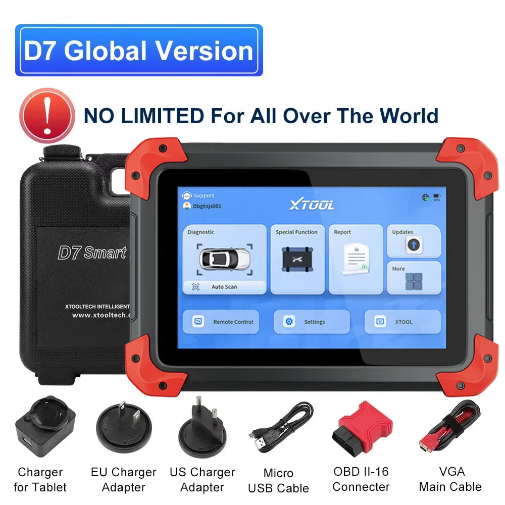 XTOOL D7 V2.0 OBD2 Scanner Automotivo Car Diagnostic Tool OBD 2 Scanner Active Test Code Reader Key Programming Tool 36+ Reset