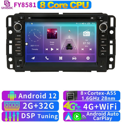 A76 7870 Android 13 12G+256G Car Radio GPS Screen Stereo For GMC Yukon Acadia Chevrolet Tahoe Sierra Avalanche CarPlay Bluetooth