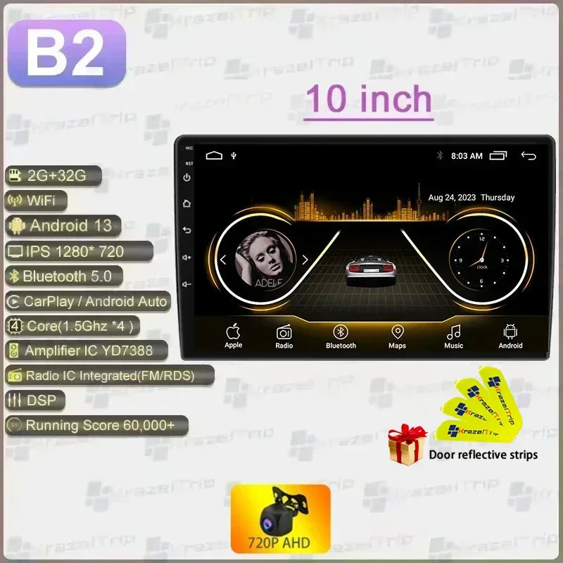 1280*720Screen 7 9 10 Inch 2Din Android Auto Carplay 8163 Car Radio Audio Multimedia Player for Hyundai Toyota Nissan Kia Stereo