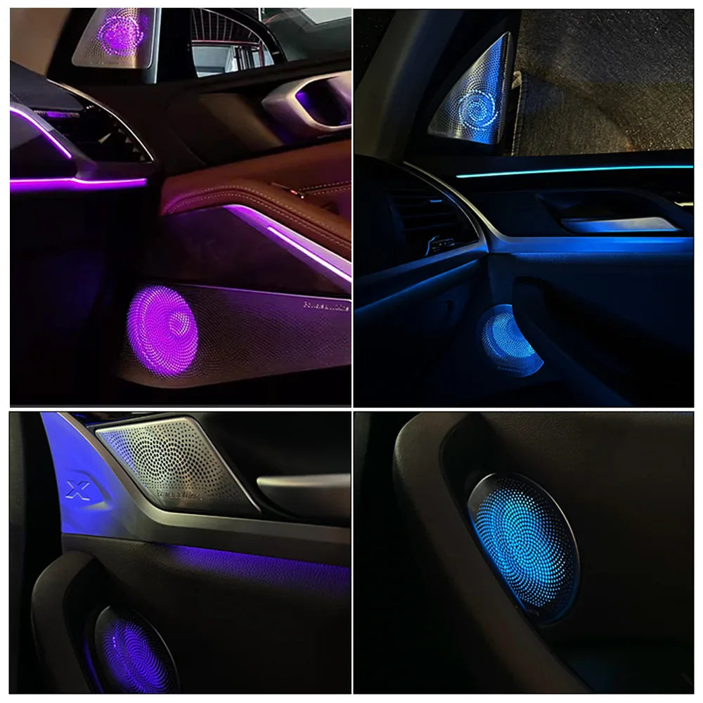 11-Color LED Speaker Covers for BMW X3/X4 G01/G02 - Hi-Fi Audio Upgrade with Ambient Lights