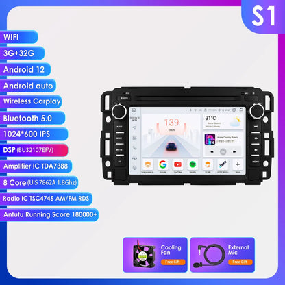 Hizpo 7" Android Car Radio For Chevrolet Silverado GMC Sierra Impala Traverse Avalanche Express Yukon Acadia Savana GPS Stereo