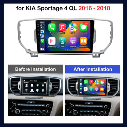 9 inch for KIA Sportage 4 QL 2016 2017 2018 Android Auto Navigation GPS Split Screen Wireless Carplay DSP Stereo Bluetooth WiFi