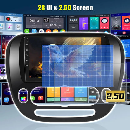 9 Inch Android 13.0 2G+32GB For KIA SOUL 2013-2019 Car GPS Navigation Multimedia Player Radio Tape Recoder Head Unit DSP Carplay