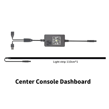 Center Console Dashboard Wireless Charging Light For Tesla Model 3 Y 64Colors RGB Neon LED Ambient Lamp USB Power APP Controller