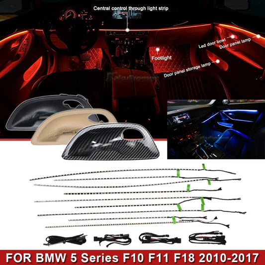 For Bmw F10 Led Light Car Accessories Interior Decorative Lights Rgb Auto Acessories Lighting Neon Strip Decorations Vehicles