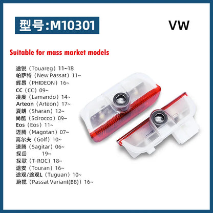 Car door welcome light for Volkswagen door welcome light luci led luces led interior de coches boas-vindas 2x