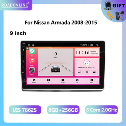 Android audio For Nissan Armada/Infiniti QX56 2008-2015 8+256 car intelligent systems wireless carplay multimedia player