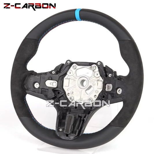 Full Leather Steering Wheel For BMW M3 M4 1-4 Series X1-X6 F20 F21 F22 F30 F31 F32 F80 F87 Alcantara Leather Steering Wheel