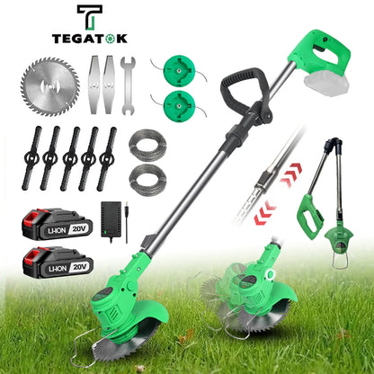 Cordless Lawn Mower Handheld Electric Grass Trimmer Adjustable Garden Tools For Tegatok Battery power tools