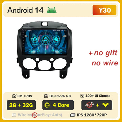 Android 14 Car For MAZDA 2 Mazda2 2007 2008 2009 2010 2011 2012 2013 2014 GPS Navi No 2 din Autoradio Car Android Radio Screen