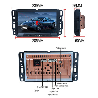8 Inch Android Car Radio for Chevrolet Silverado GMC Sierra Impala Traverse Avalanche Express Yukon Acadia Savana GPS Multimedia