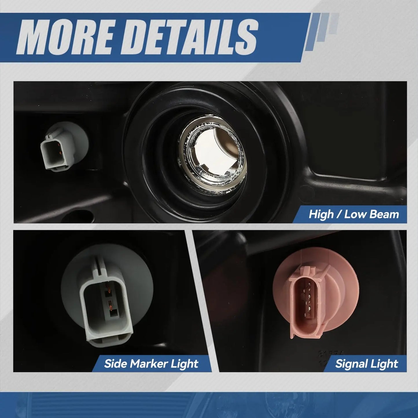 Halogen Model Headlights Assembly Compatible with Ford F150 04 05 06 07 08 Lincoln Mark LT 04 05 06, Pickup Headlamps Replacemen