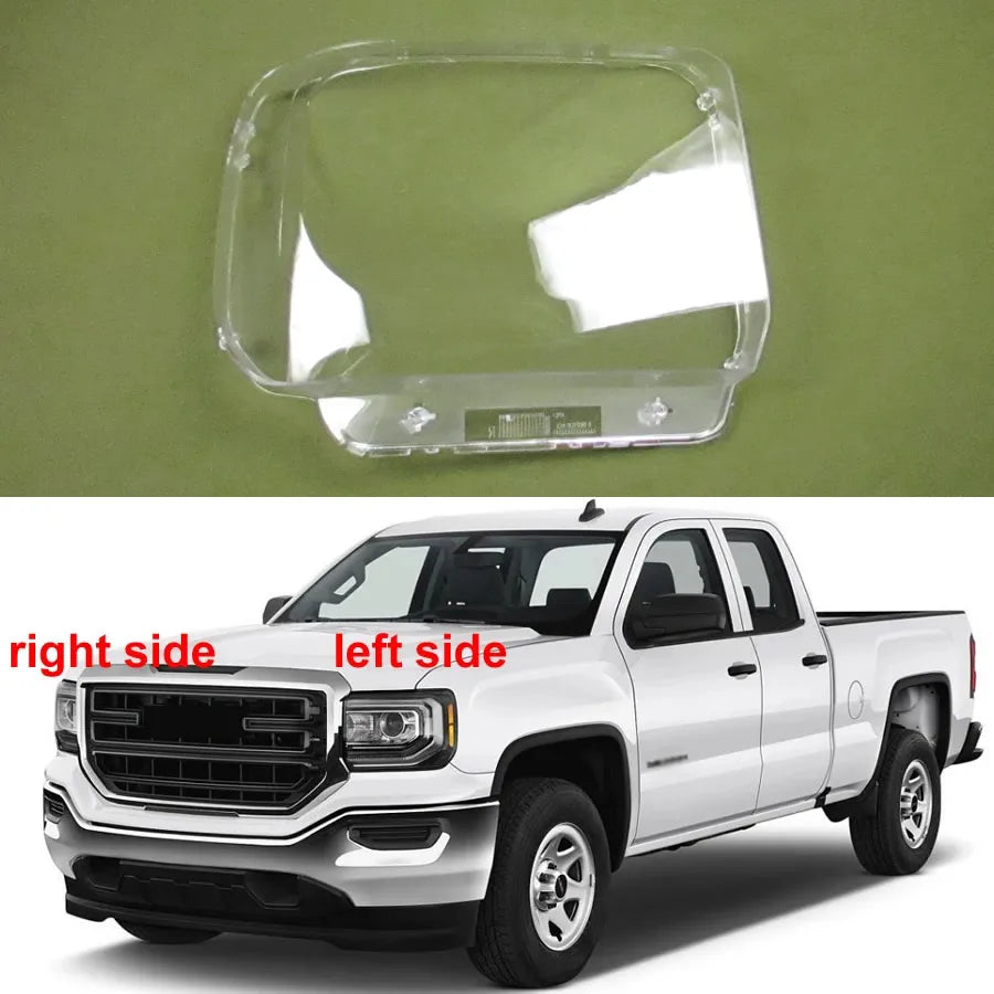 For GMC Sierra 2014 2015 2016 2017 2018 Car Accessories Headlight Lens Cover Transparent Lampshade Headlamp Shell Plexiglass