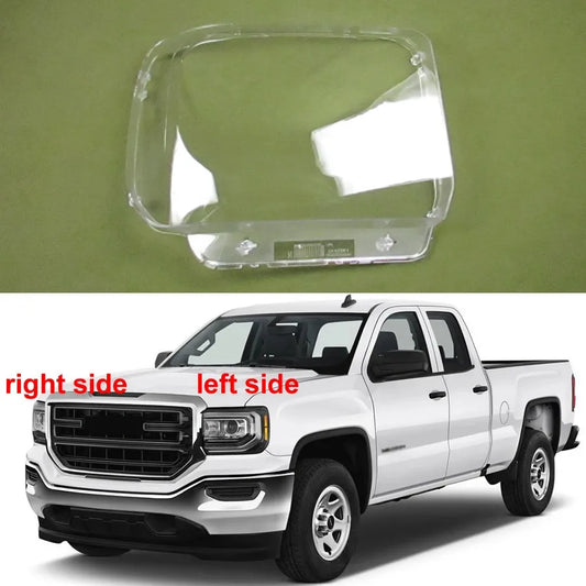 For GMC Sierra 2014 2015 2016 2017 2018 Car Accessories Headlight Lens Cover Transparent Lampshade Headlamp Shell Plexiglass