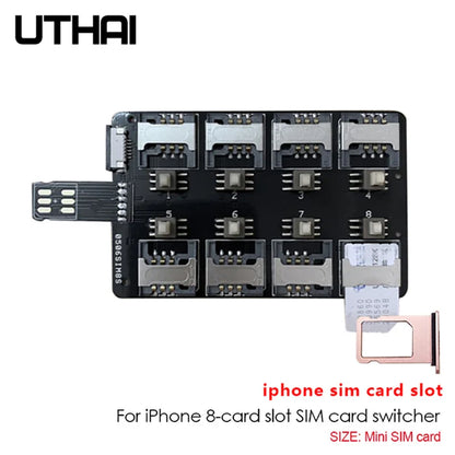 Card Slot SIM Card Adapter Card Reader (For iPhone) Mini IM Nano Sim Card Multi-Card Reader Large Capacity