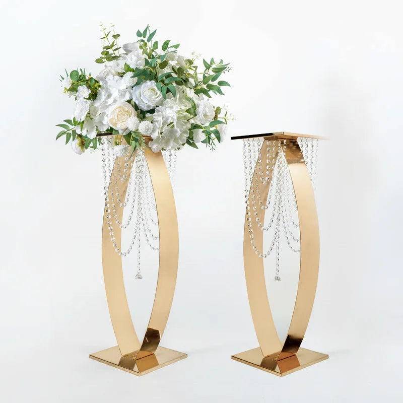 4/10 PCS  30 inch metal floral rack for wedding events, party center decoration, road guide flower rack