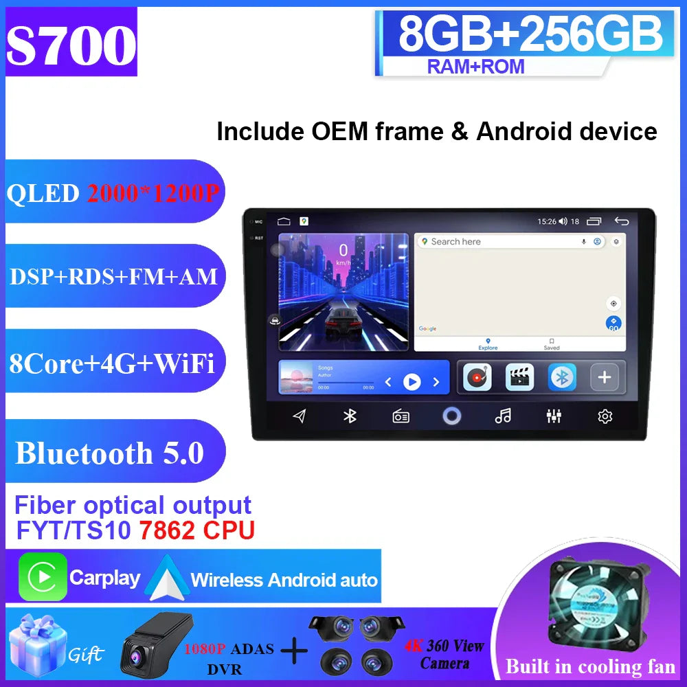 Android 14 Car Radio for Hyundai Sonata 6 YF i40 i45 2011 - 2015 4G Multimedia Player GPS Navigation no 2din dvd