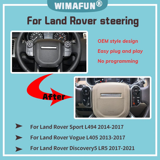 For Range Rover Vogue L405 / Sport L494 / Discovery 5 LR5 Repalcement Buttons Control Keys Car Steering Wheel Control Buttons