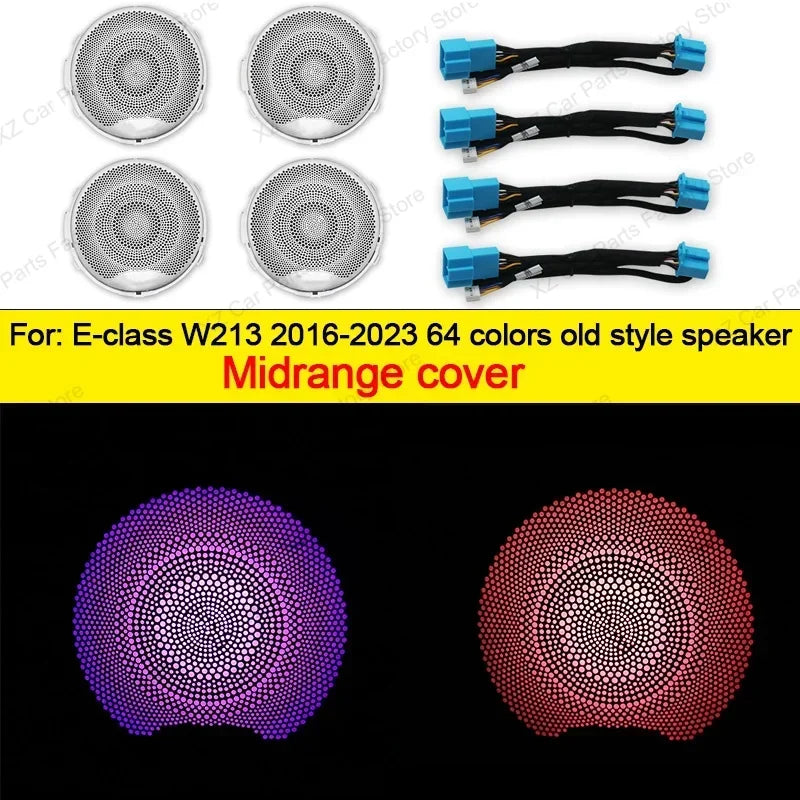 For Mercedes Benz E-Class W213 Air Vents 64 Colors 3D 4D Rotate Tweeter Interior W213 Ambient Light Speaker Cover for Light