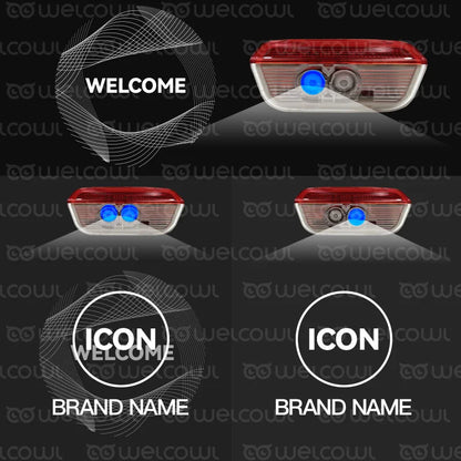 Dual lens dynamic Welcome Door Lights For vw Teramont PHIDEON Passat Magotan Golf Car Accessories Projection led Lamp variation