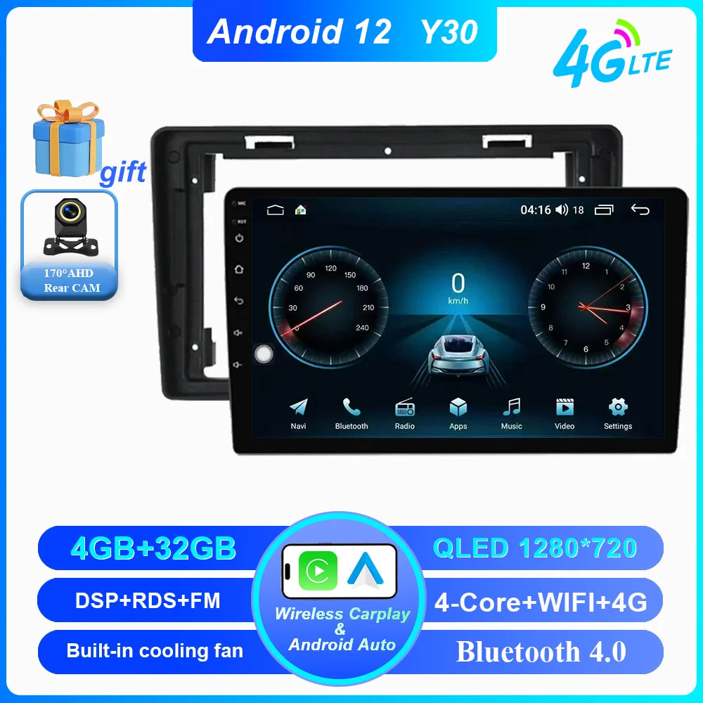 Car DVD Android 14 Radio Stereo For Citroen C2 C3 2001 2002 2003 -2010 Auto Multimedia Video Player GPS Navigation NO 2Din WIFI